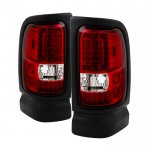 1996 Dodge Ram 2500 Red Clear LED Tail Lights