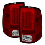 2013 Dodge Ram Red Clear LED Tail Lights