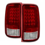 2008 GMC Sierra 3500HD Red Clear LED Tail Lights Tube