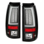 2000 GMC Sierra Black LED Tail Lights White Tube