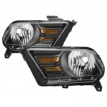 Ford Mustang 2010-2014 Black Euro Headlights