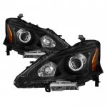 2013 Nissan Altima Sedan Black Projector Headlights 2013 Nissan Altima Sedan Black Projector Headlights