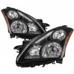 Nissan Altima Sedan 2010-2012 Black Headlights