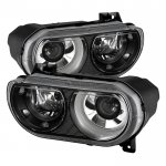 2011 Dodge Challenger Black HID Projector Headlights