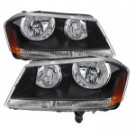 Dodge Avenger 2008-2014 Black Euro Headlights