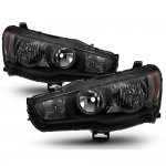 2011 Mitsubishi Lancer Black Smoked Headlights