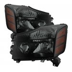 Nissan Titan 2004-2015 Black Smoked Headlights