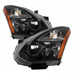 Nissan Rogue 2008-2013 Black Headlights