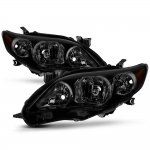 2013 Toyota Corolla Black Smoked Headlights