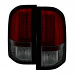 2014 Chevy Silverado 2500HD Tinted L-Custom LED Tail Lights