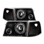 1995 Ford Ranger Black Projector Headlights