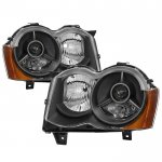 Jeep Grand Cherokee 2008-2010 Black Halogen Projector Headlights