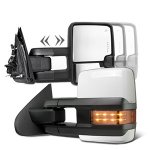 2014 Chevy Silverado White Towing Mirrors LED Lights Power Heated