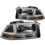 Dodge Durango 1998-2003 Black Euro Headlights Dodge Durango 1998-2003 Black Euro Headlights