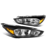 Ford Focus S 2015-2018 Black Headlights