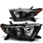 Toyota Highlander 2011-2013 Black Projector Headlights Toyota Highlander 2011-2013 Black Projector Headlights