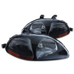 Honda Civic 1996-1998 Headlights Black