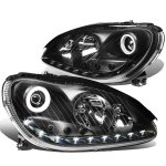 Mercedes Benz S500 2000-2006 W220 Black Halo Projector Headlights LED DRL