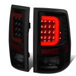 2013 Dodge Ram 2500 Black Smoked LED Tail Lights Red C-Tube