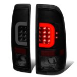 2000 Ford F350 Super Duty Black Smoked LED Tail Lights C-Tube