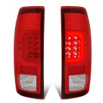 1999 Ford F350 Super Duty LED Tail Lights Red C-Tube 1999 Ford F350 Super Duty LED Tail Lights Red C-Tube