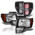 2013 Ford F150 Black Headlights and LED Tail Lights