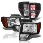 2010 Ford F150 Black Headlights and LED Tail Lights 2010 Ford F150 Black Headlights and LED Tail Lights