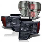 Ford F150 2009-2014 Smoked Headlights and LED Tail Lights
