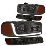 2000 GMC Yukon XL Smoked Headlights Tube DRL