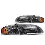 Mazda 626 1998-1999 Black Headlights and Corner Lights Mazda 626 1998-1999 Black Headlights and Corner Lights