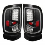 1994 Dodge Ram Black LED Tail Lights