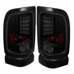 1994 Dodge Ram Black Smoked LED Tail Lights