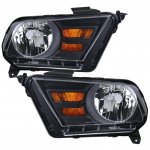 Ford Mustang 2010-2014 Headlights Black