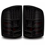 2007 Chevy Silverado Black Smoked LED Tail Lights