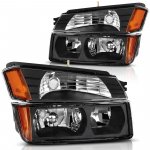 2003 Chevy Avalanche Body Cladding Black Headlights Set