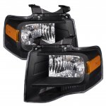 2013 Ford Expedition Headlights Black