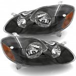 Toyota Corolla 2003-2008 Headlights Black