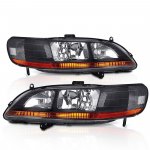 Honda Accord 1998-2002 Black Headlights
