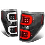 2010 Ford F150 Black LED Tail Lights C-Tube 2010 Ford F150 Black LED Tail Lights C-Tube