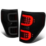 2010 Ford F150 Black Smoked LED Tail Lights C-Tube 2010 Ford F150 Black Smoked LED Tail Lights C-Tube
