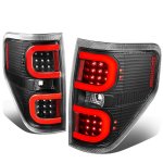 2010 Ford F150 Black LED Tail Lights Red C-Tube 2010 Ford F150 Black LED Tail Lights Red C-Tube