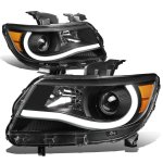 2020 Chevy Colorado Black Projector Headlights Tube DRL