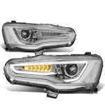 2009 Mitsubishi Lancer LED DRL Projector Headlights Dynamic Signal 2009 Mitsubishi Lancer LED DRL Projector Headlights Dynamic Signal