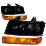 2012 Chevy Express Black Smoked Headlights Amber Bumper Lights