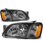 Subaru Legacy 2000-2004 Black Headlights