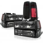 Chevy 1500 Pickup 1988-1993 Smoked Headlights and LED Tail Lights