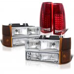 GMC Suburban 1994-1999 Headlights Tinted Corner and LED Tail Lights