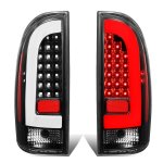 2013 Toyota Tacoma Black LED Tail Lights Clear Tube