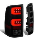 2007 GMC Sierra 3500HD Black Smoked Tube LED Tail Lights 2007 GMC Sierra 3500HD Black Smoked Tube LED Tail Lights