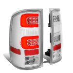 GMC Sierra 2007-2013 Clear Tube LED Tail Lights